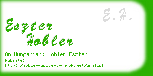 eszter hobler business card